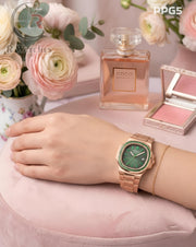 (OS3)🖤⬆️ Patek Philippe Girls Diamond Rose Gold Green (PPG5)