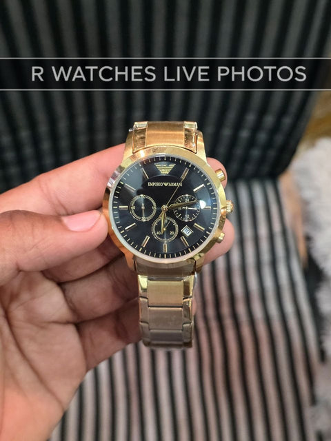 (OS2)🖤⭐ Armani Gold Black Dial (EAP1)
