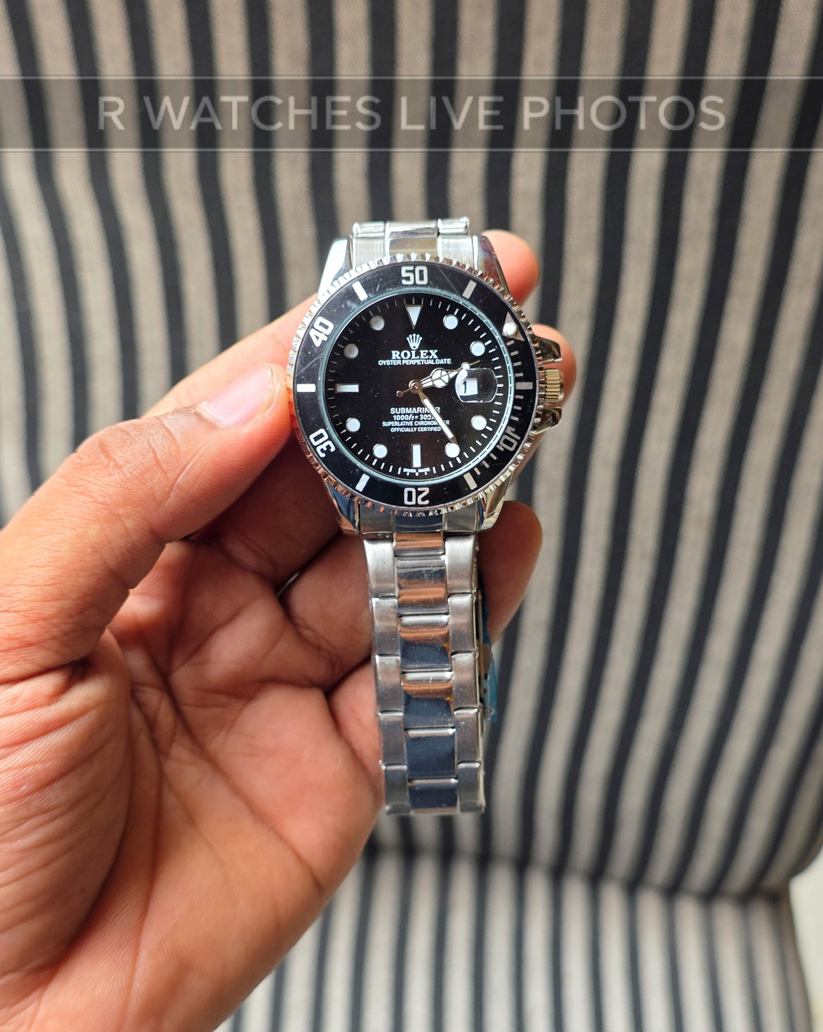 (OS)📷⬆️⭐ Rolex Silver Black (RXP40)