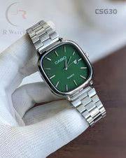 (OS)🖤⬆️ Casio Old Money Silver Green (CSG30)
