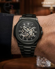 (OS2)🖤⭐ Patek Philippe Automatic Full Black Silver (PPAM17)