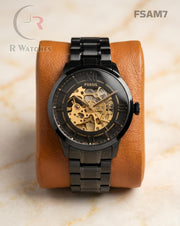 (SS)🖤⭐ Fossil Automatic Trp Full black (FSAM7)