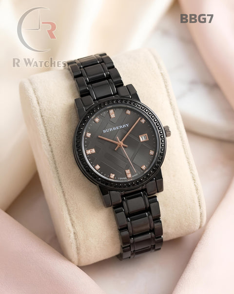 (OS)🖤⭐ Burberry girls full black rose gold (BBG7)