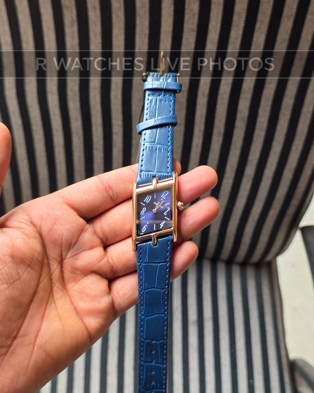 (OS)🖤⭐ Cartier Leather Rose Gold Blue (CTL6)