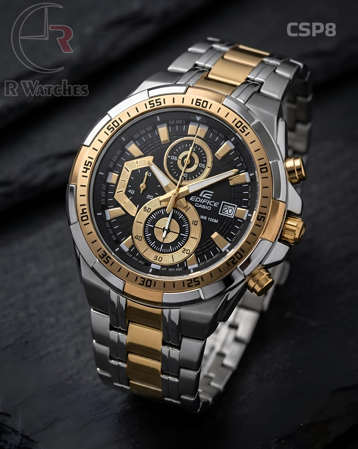 (SS2)🖤⬆️⭐ Casio Edifice dual tone black (CSP8)