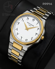 (SS)🖤⬆️⭐ Patek Philippe Dual Tone white Arabic Dial (PPP14)