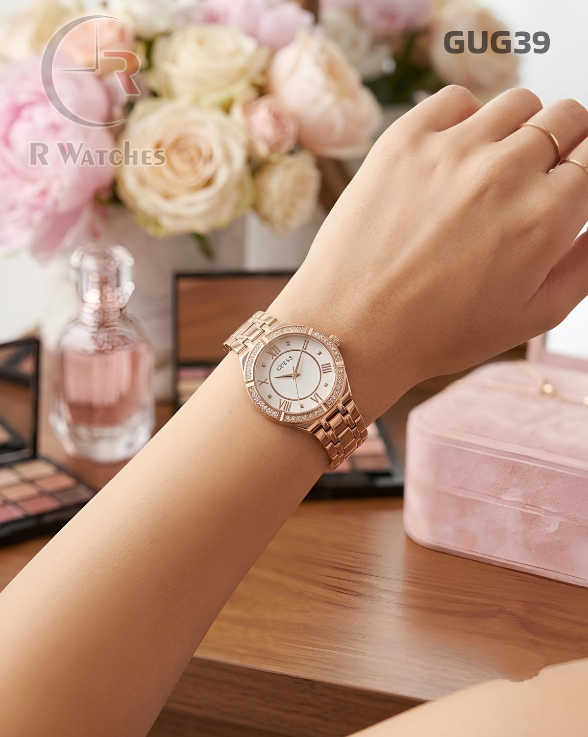 (OS)🖤⭐ Guess girls rose gold white (GUG39)