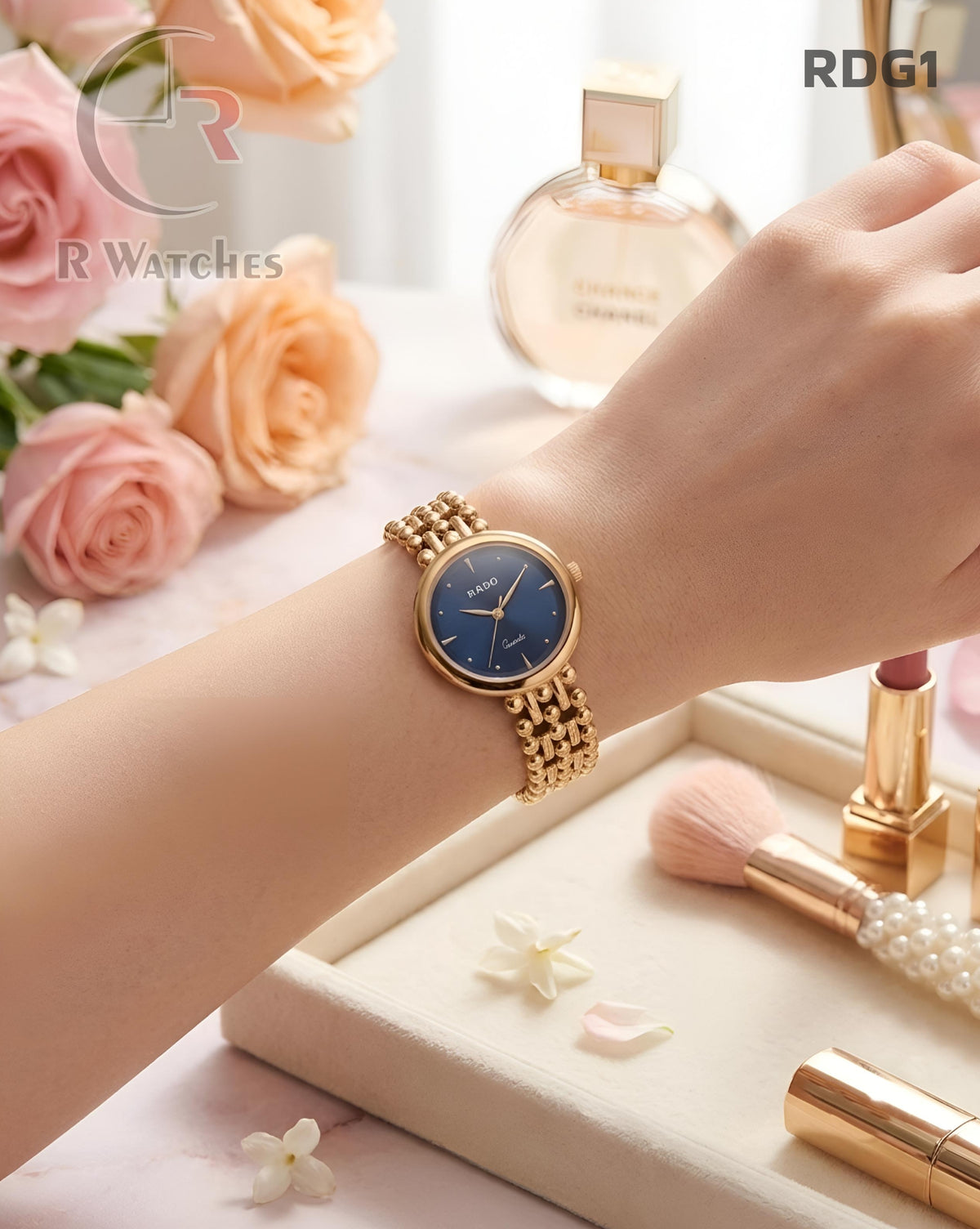 (OS)🖤⬆️🔁 Rado girls Gold Blue (RDG1)