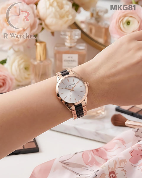 (OS)🖤⬆️ MK Girls Rose Gold White (MKG81)