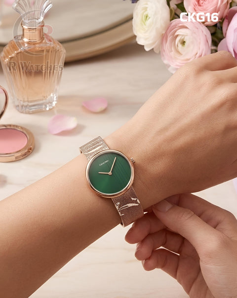 (OS)🖤⭐ CK Girls Brown Green Dial (CKG16)