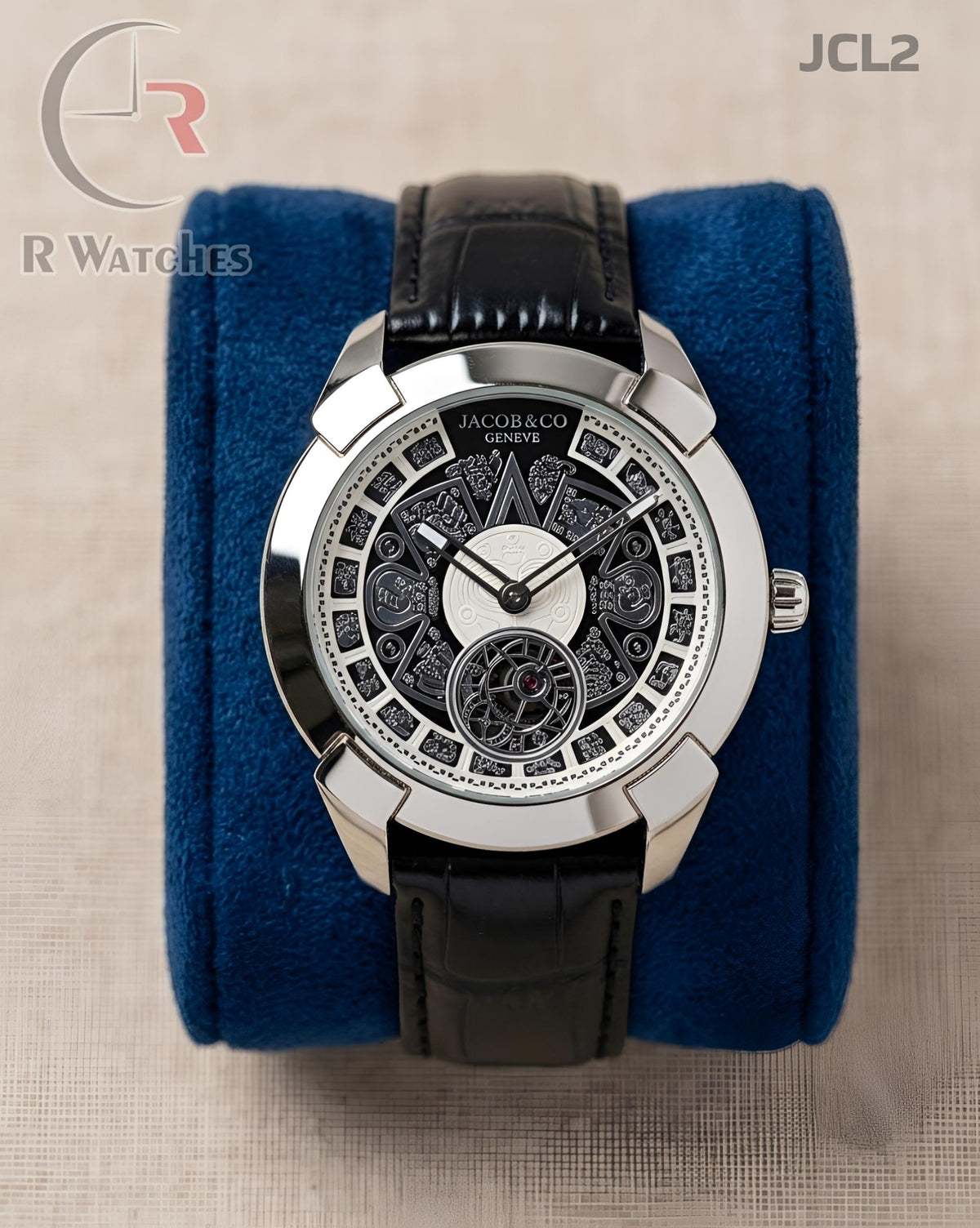 (SS)🖤⬆️⭐ Jacob & Co Leather Silver Black (JCL2)