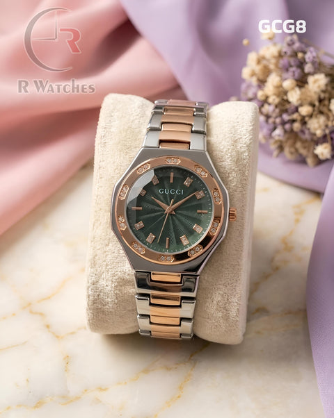 (OS)🖤⭐ Gucci girls dual tone green (GCG8)