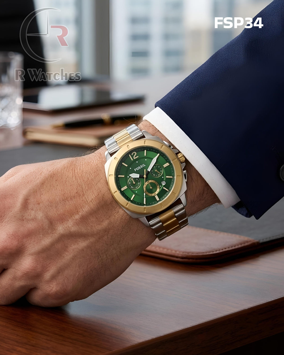 (SS)🖤 Fossil Dual Tone Green (FSP34)