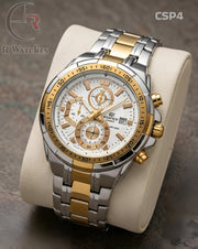 (SS)🖤⬆️⭐ Casio Edifice dual tone white (CSP4)