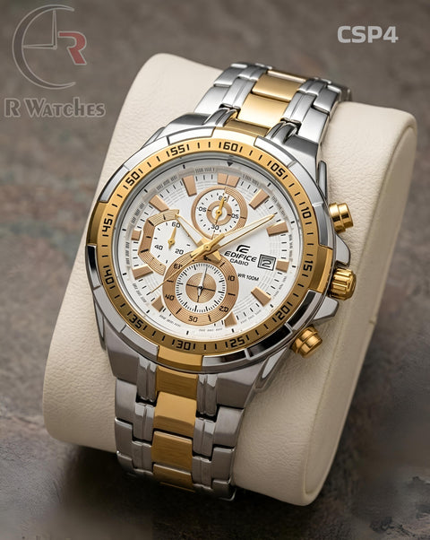 (SS2)🖤⬆️⭐ Casio Edifice dual tone white (CSP4)