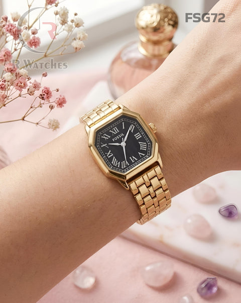 (OS)🖤⬆️ Fossil Girls Roman Gold Black (FSG72)