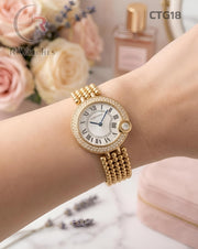 (OS)🖤⬆️🔁 Cartier girls Gold White (CTG18)