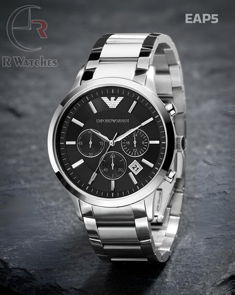 (OS4)🖤⬆️⭐ Armani metal silver black (EAP5)