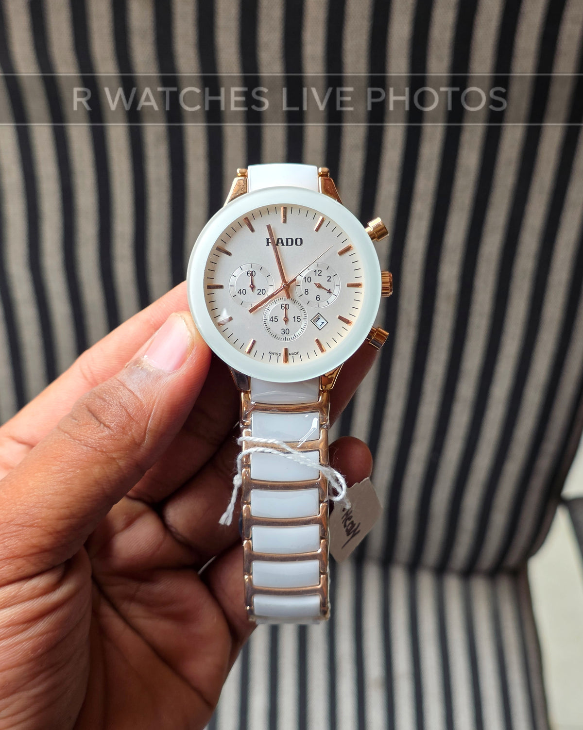 (OS)📷⭐ Rado Ceramic Rose Gold White (RDP61)