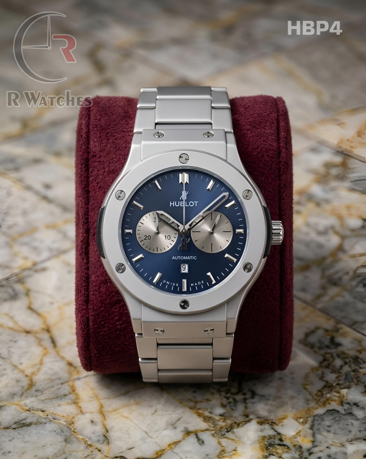 (OS)🖤⭐ Hublot Silver Nevy Blue (HBP4)