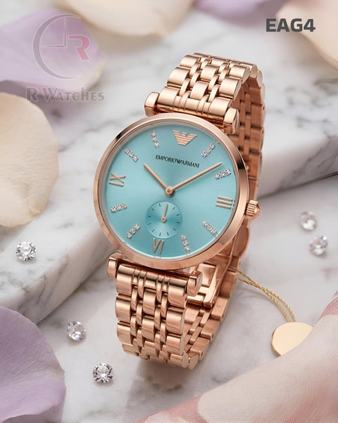 (SS)🖤⭐ Armani Girls Rose Gold Tiffany Blue (EAG4)