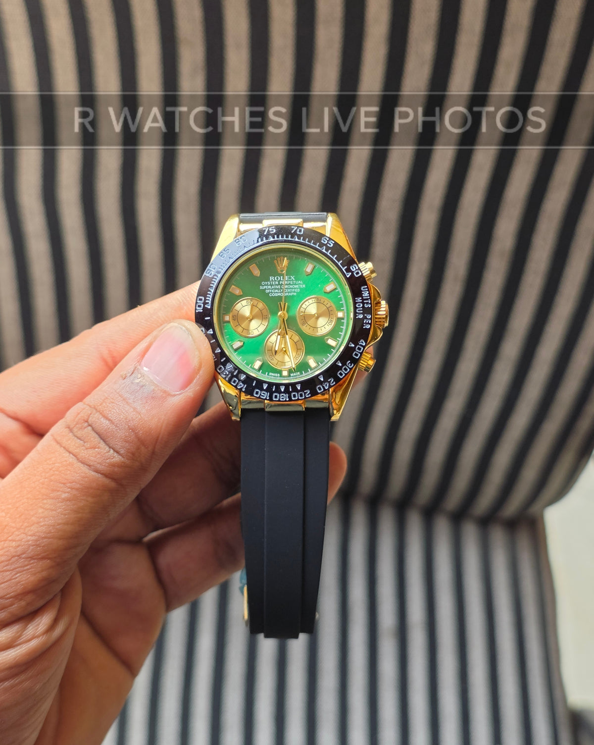 (SS)📷⬆️⭐ Rolex Silicon Green Black Gold (RXS5)