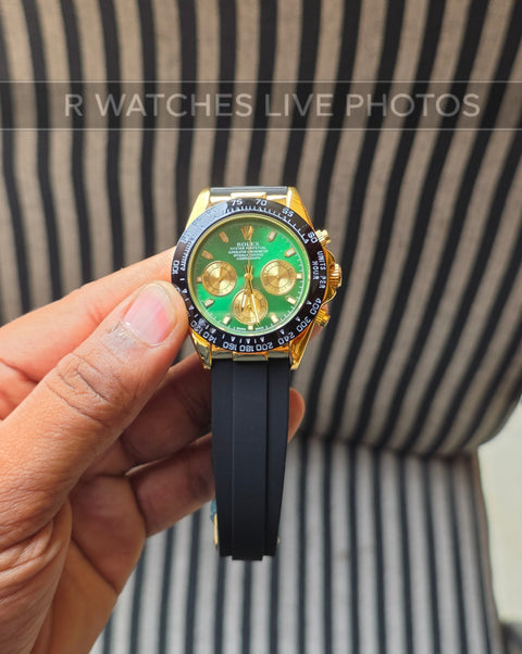 (SS)📷⬆️⭐ Rolex Silicon Green Black Gold (RXS5)