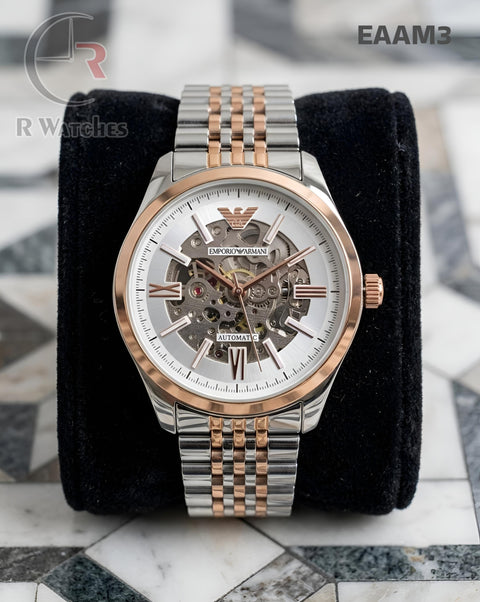 (OS)🖤⭐ Armani Automatic Rose Gold White (EAAM3)