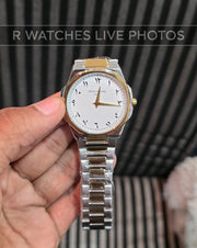 (SS)🖤⬆️⭐ Patek Philippe Dual Tone white Arabic Dial (PPP14)