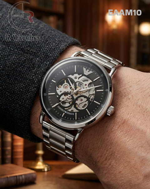(OS)🖤⬆️ Armani Automatic Silver Black (EAAM10)