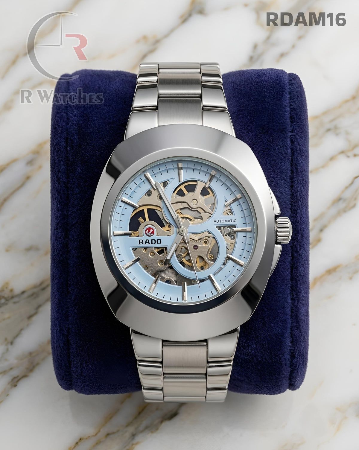 (OS)🖤⬆️ Rado Automatic Silver Tiffany Blue (RDAM16)