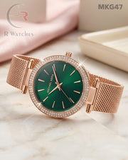 (SS)🖤 MK Girls Rose Gold Green (MKG47)
