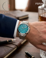 (OS)🖤⬆️⭐ Fossil Premium Silver blue dial (FSP26)