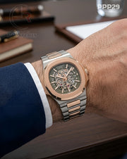 (OS2)🖤⭐ Patek Philippe Machinery Rose Gold Green (PPP29)