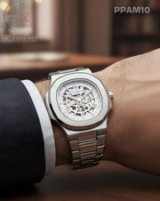 (OS)🖤⭐ Patek Philippe automatic silver white (PPAM10)