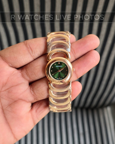(OS)🖤⭐ Movado Girls Rose Gold Green (MVG1)