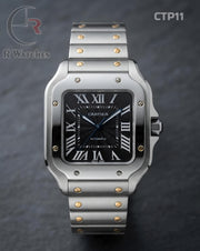 (SS)🖤 Cartier Silver Black Roman (CTP11)