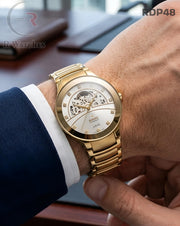 (SS)🖤⬆️⭐Rado Diamond Machinery Gold White Dial (RDP48)