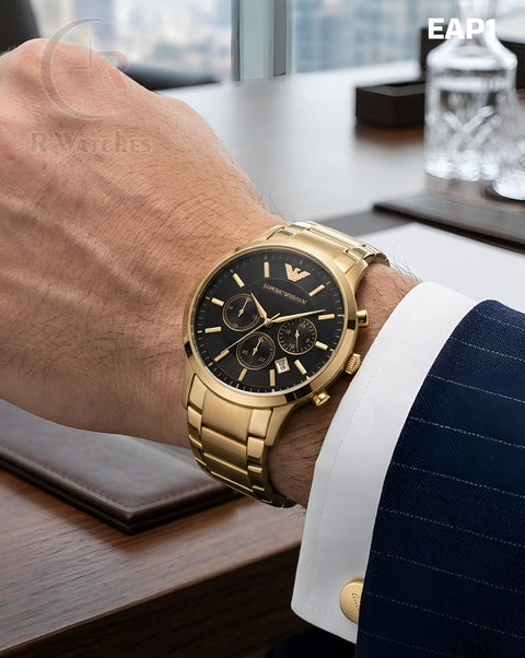 (SS)🖤⭐ Armani Gold Black Dial (EAP1)