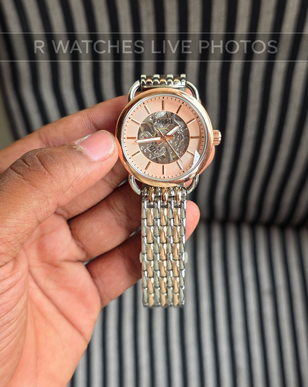 (SS)🖤⬆️⭐ Fossil Girls Automatic Rose Gold Pink (FSGA2)