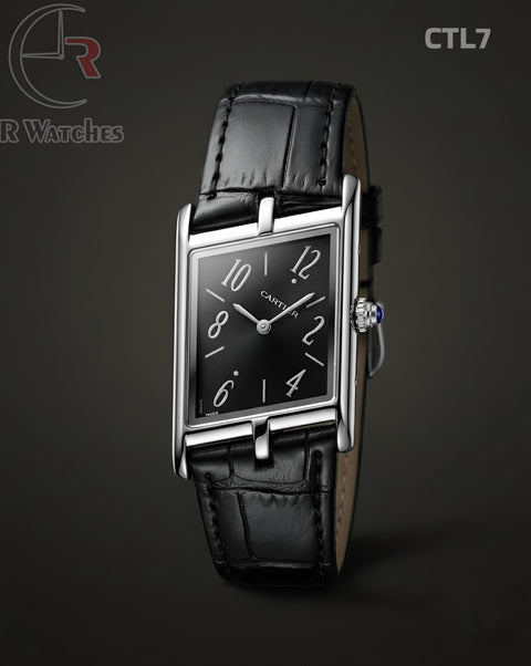 (OS)🖤⭐ Cartier Leather Silver Black (CTL7)