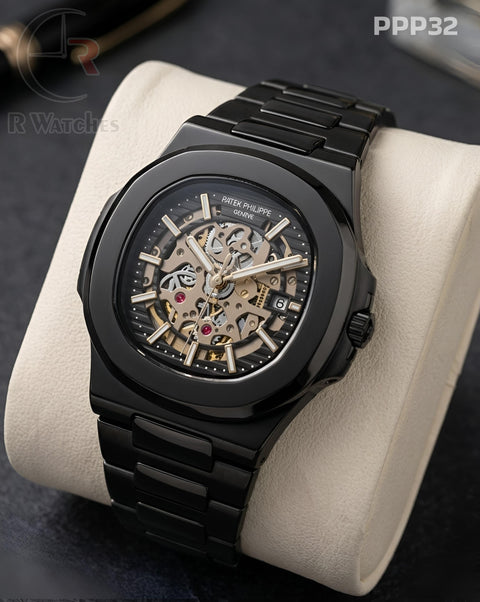 (OS)🖤⭐ Patek Philippe Machinery Full Black (PPP32)