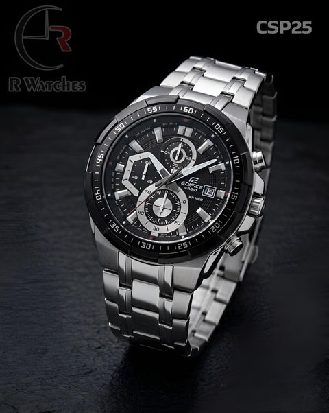 (SS)🖤⭐ Casio Edifice heavy Silver Black (CSP25)