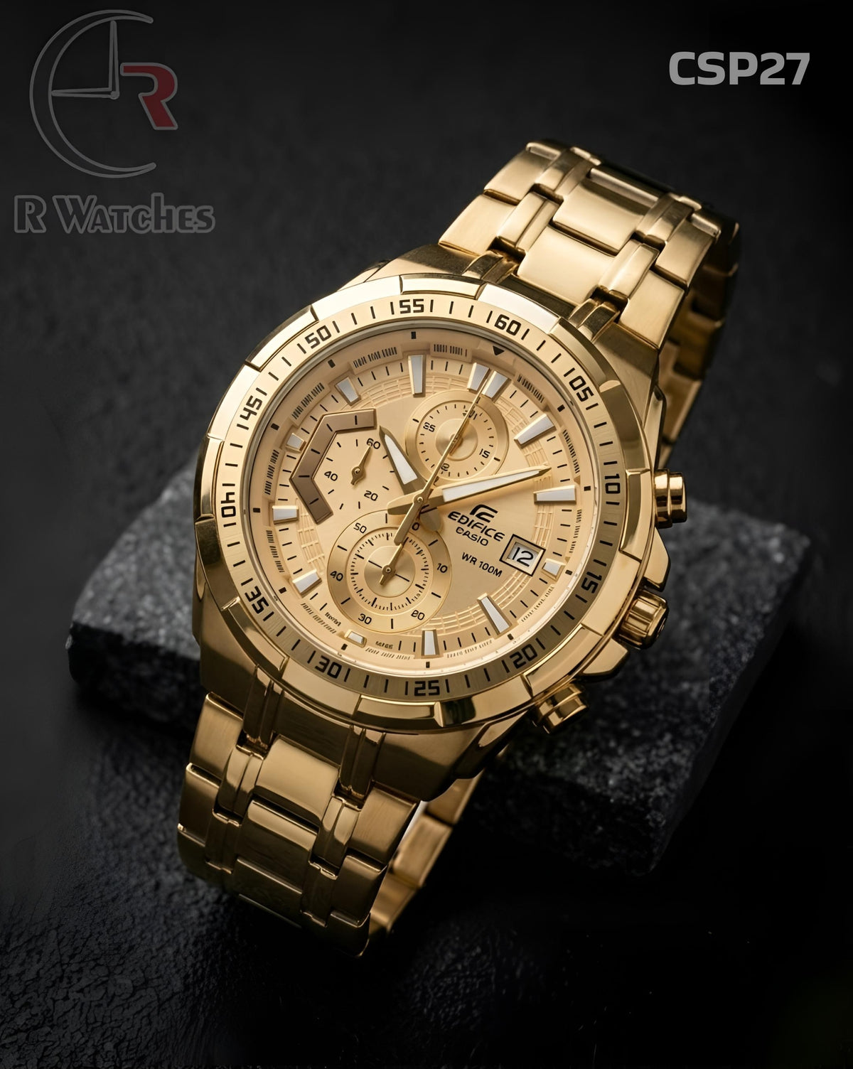 (OS)🖤⬆️⭐ Casio Edifice Premium Full Gold (CSP27)