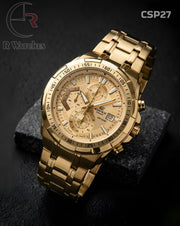 (OS)🖤⬆️⭐ Casio Edifice Premium Full Gold (CSP27)