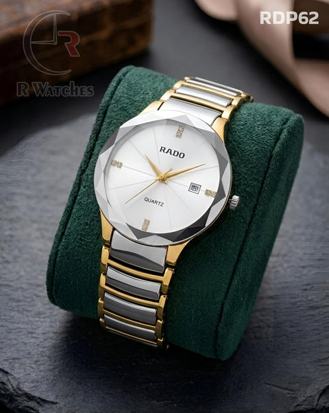 (OS)🖤 Rado Diamond Cutt Dual Tone White (RDP62)