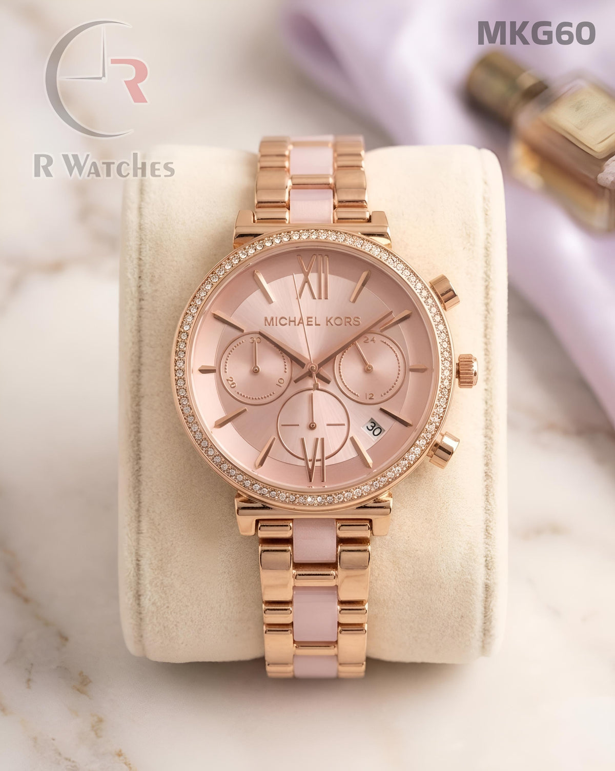 (OS3)🖤⬆️ Mk Girls Diamond Rose Gold (MKG60)
