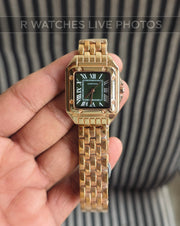 (OS)🖤⭐ Cartier Girls Rose Gold Green (CTG3)