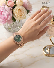 (OS)🖤⭐ Gucci girls rose gold green (GCG7)