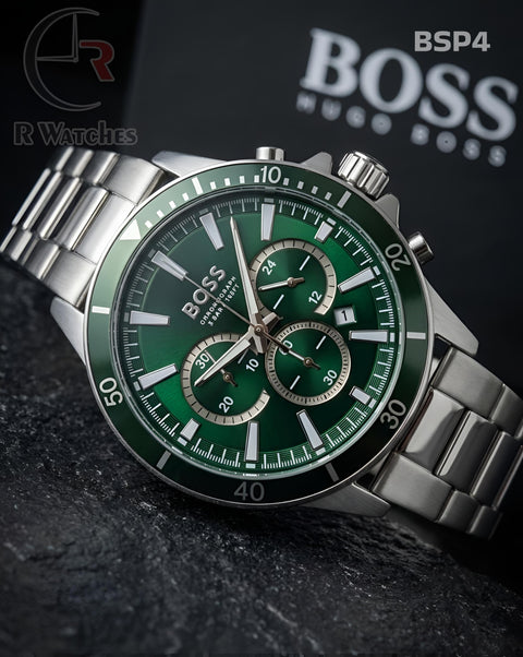 (OS)🖤⭐ Boss Silver Green Dial (BSP4)